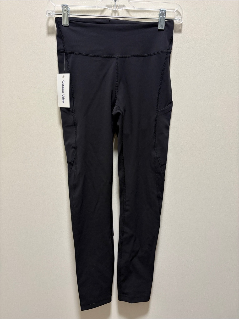 Outdoor Voices Black Zoom 7/8 Leggings with Side Pockets Small